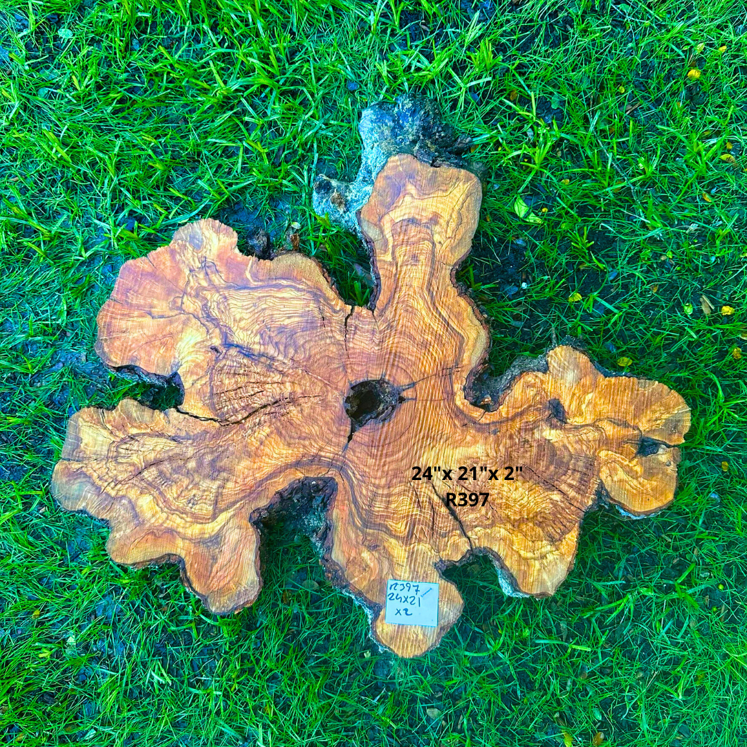 Olive Piece for Crafting 24"x 21"x 2" R397