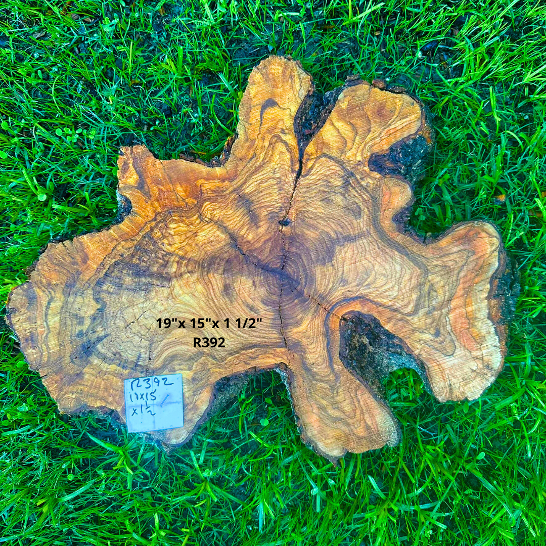 Medium Olivewood Burl 19"x 15"x 1 1/2" R392