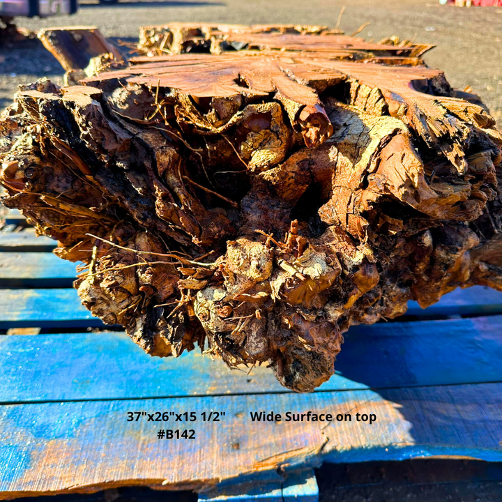 Olive Wood Table Base 37"x26"x15 1/2" #B142