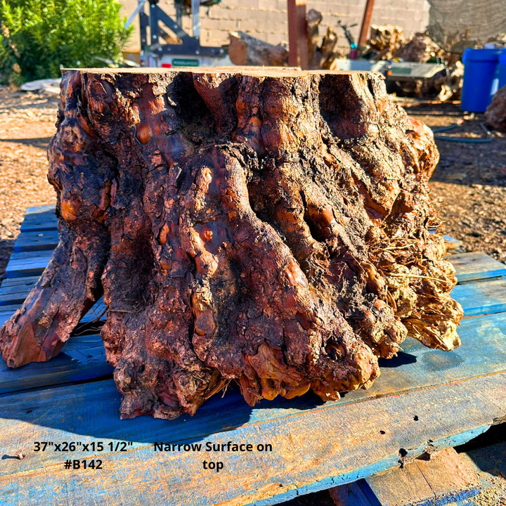 Olive Wood Table Base 37"x26"x15 1/2" #B142