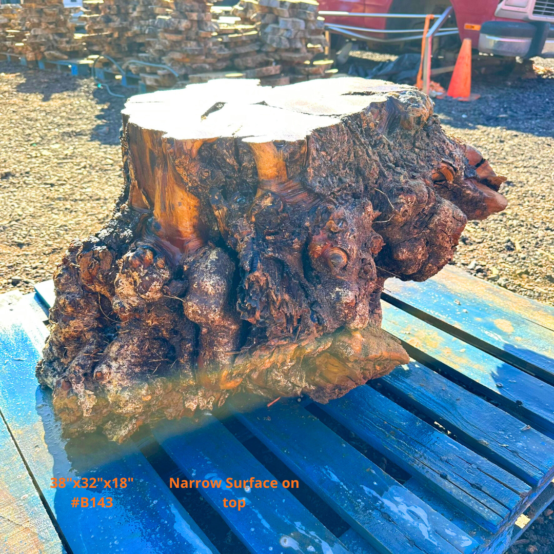 Olive Wood Table Base 38"x32"x18" #B143