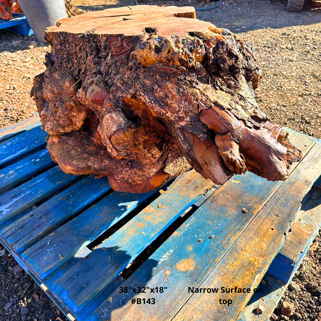 Olive Wood Table Base 38"x32"x18" #B143