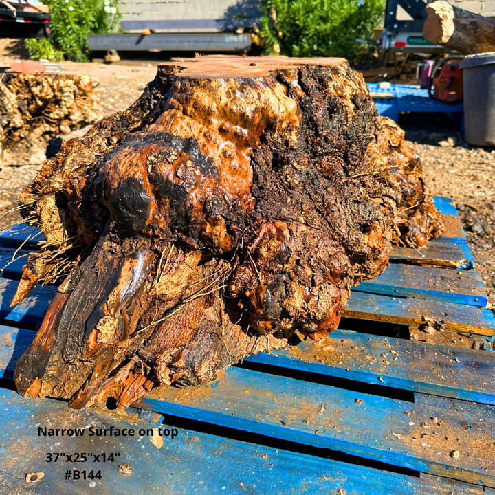 Olive Wood Table Base 37"x25"x14" #B144