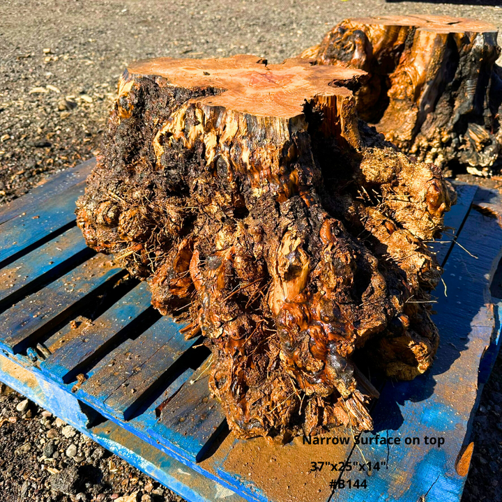 Olive Wood Table Base 37"x25"x14" #B144