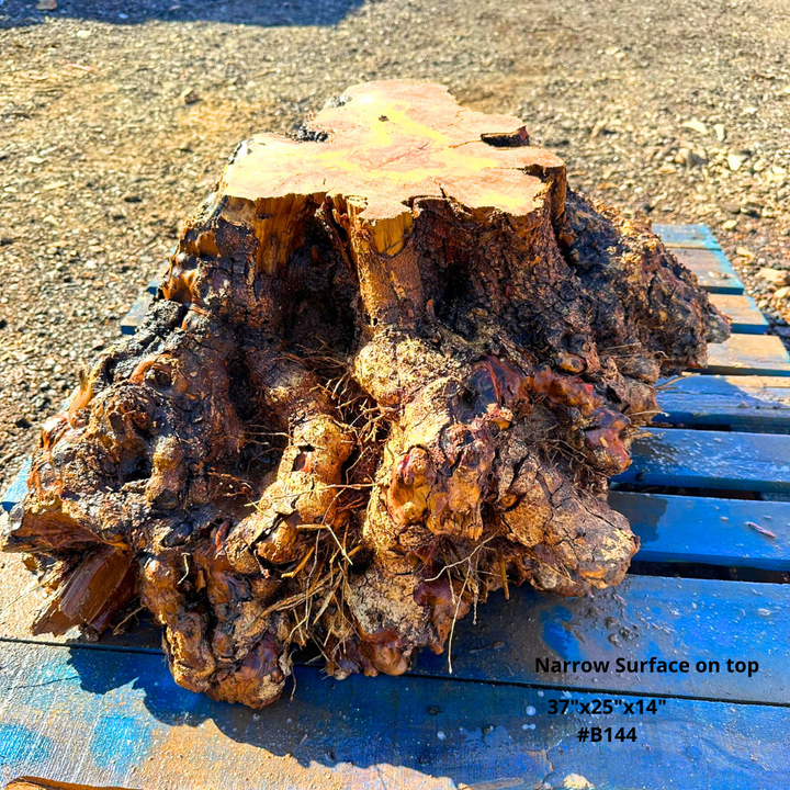 Olive Wood Table Base 37"x25"x14" #B144