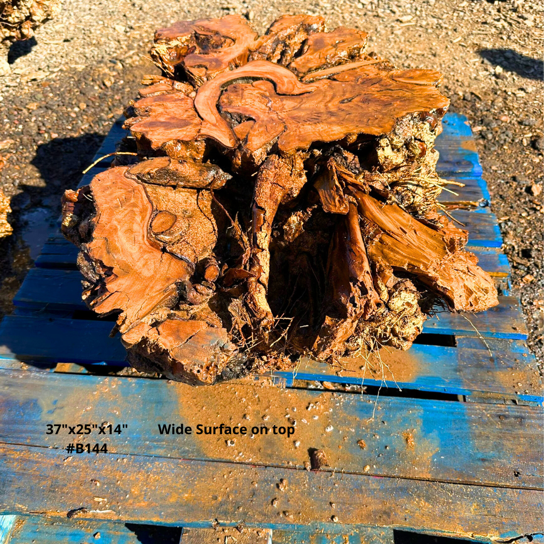 Olive Wood Table Base 37"x25"x14" #B144