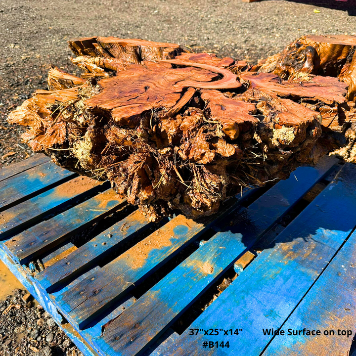 Olive Wood Table Base 37"x25"x14" #B144