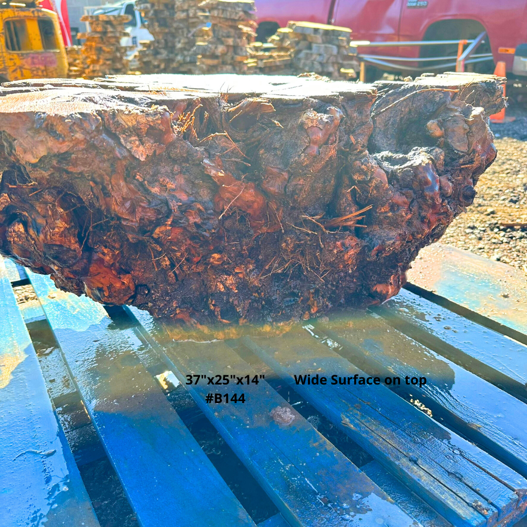 Olive Wood Table Base 37"x25"x14" #B144