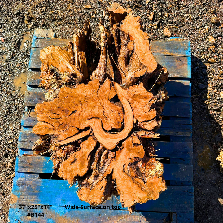 Olive Wood Table Base 37"x25"x14" #B144