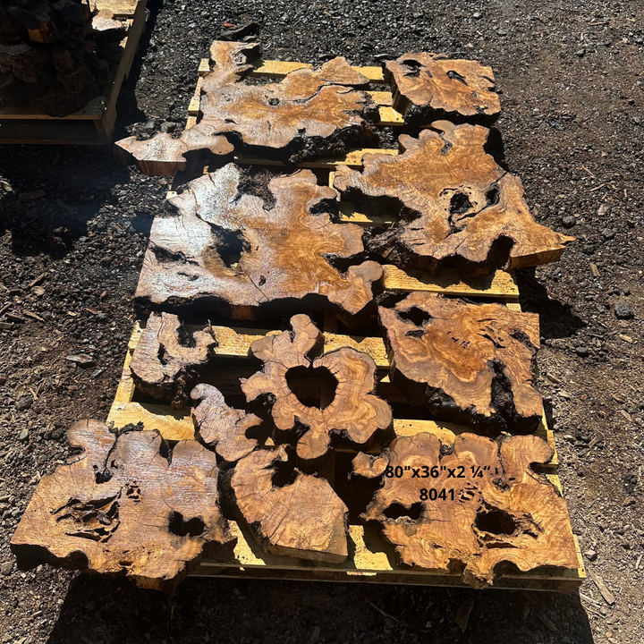 Olive Wood Slices for Dining Table 80"x36"x2 ¼“ 8041