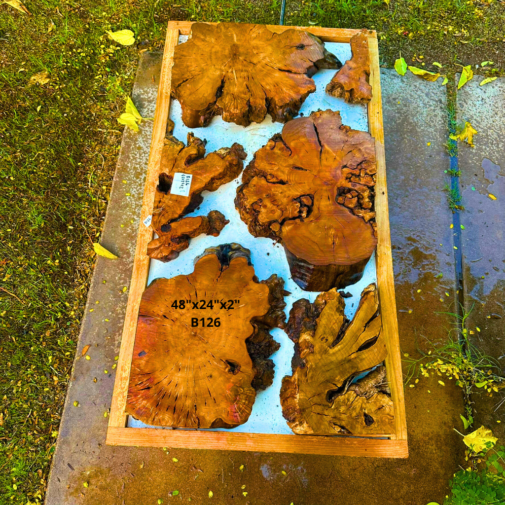 Olive Resin Table 48"x24"x2" B126