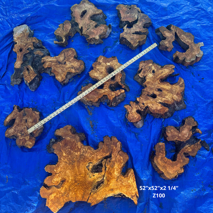 Olive Wood Slices for 48-54" Round Table Z100