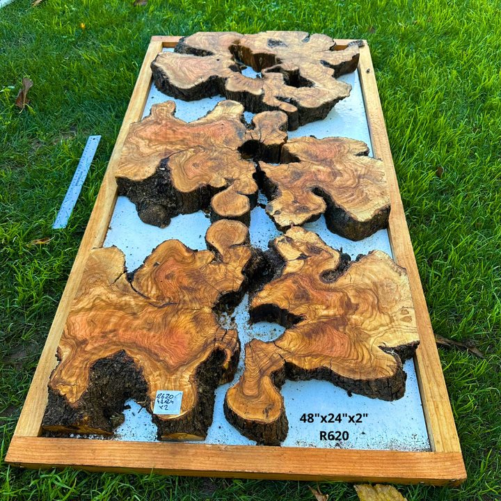 Pre Cut Olive Pieces 48"x24"x2" R620