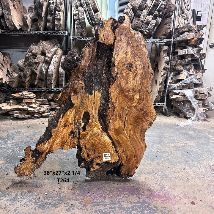 Large Unfinished Olive Wood Slab 38"x27"x2 1/4" T264