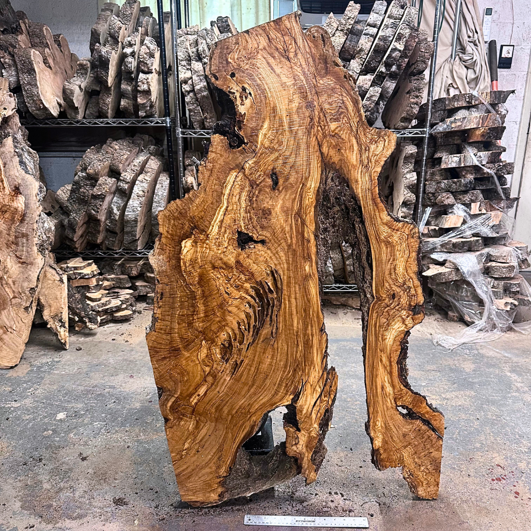 Large Unfinished Olive Wood Slab 46X27X1 3 4 - photo 2 | Desert Hardwoods