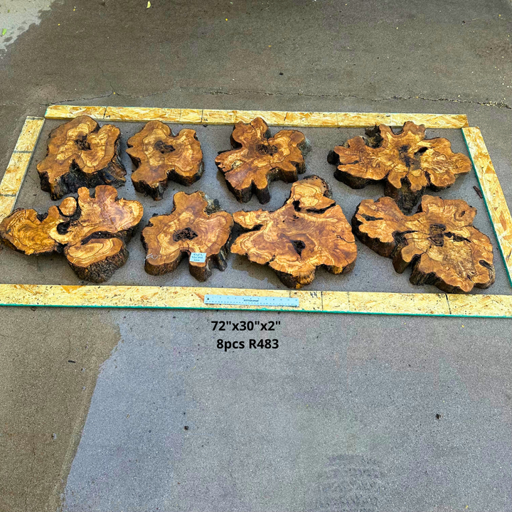 Olive for Dining Table 72"x30"x2"  8pcs R483