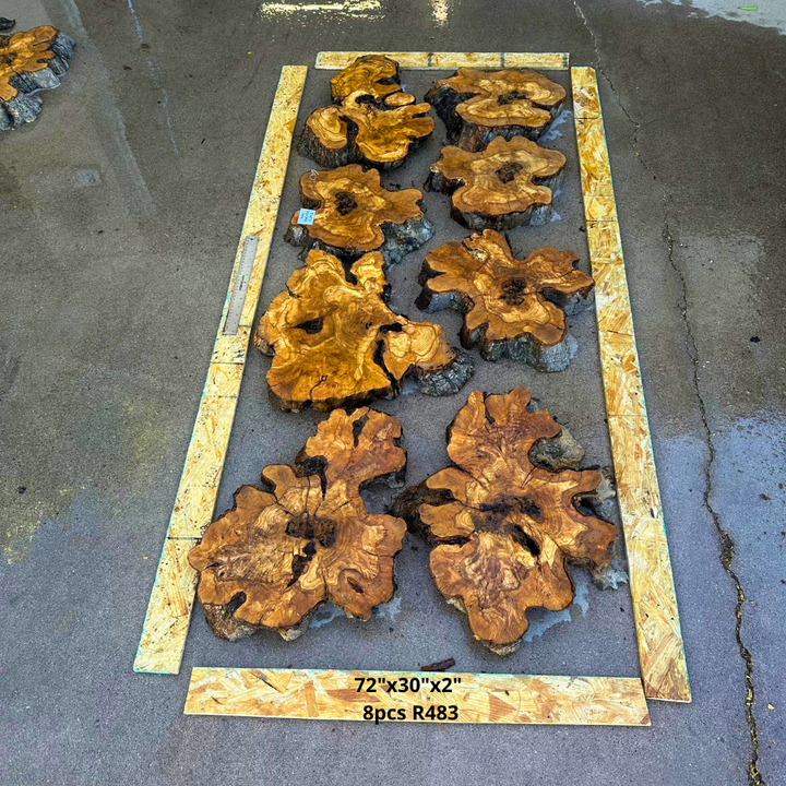 Olive for Dining Table 72"x30"x2"  8pcs R483