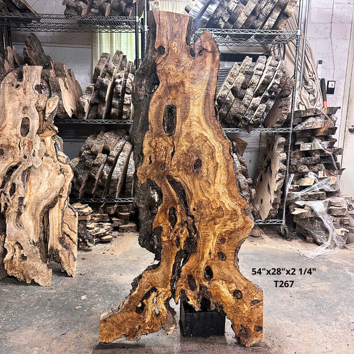 Large Unfinished Olive Wood Slab 54X28X2 1 4 - photo 2 | Desert Hardwoods