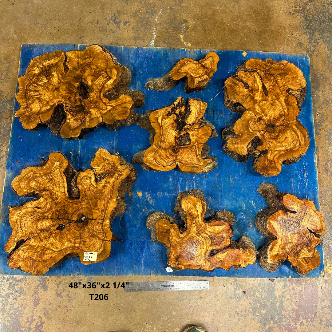 Set of Olive Wood Cookies  48"x36"x2 1/4" T206