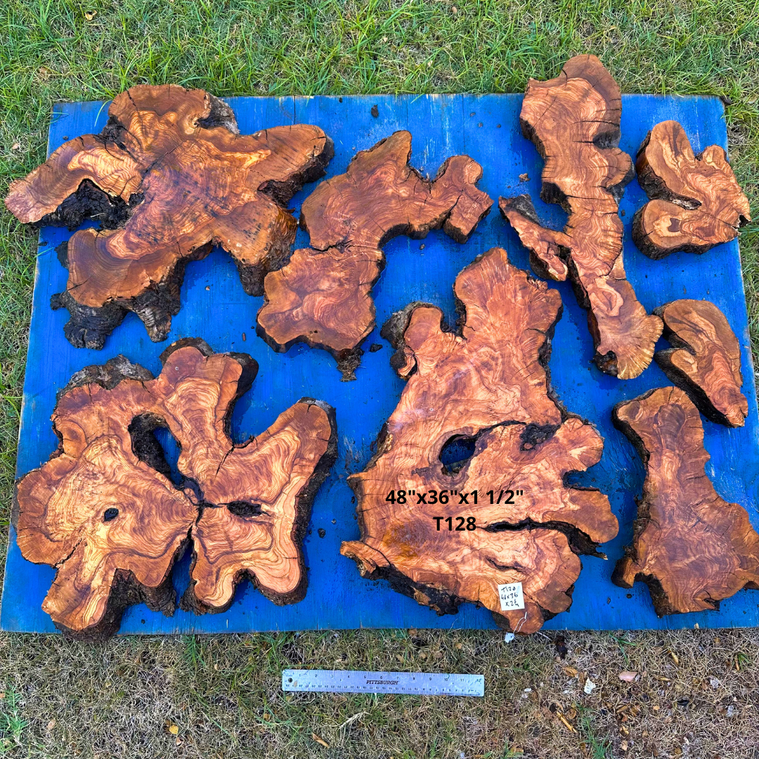 Sets of Live Edge Olive Wood Cookies