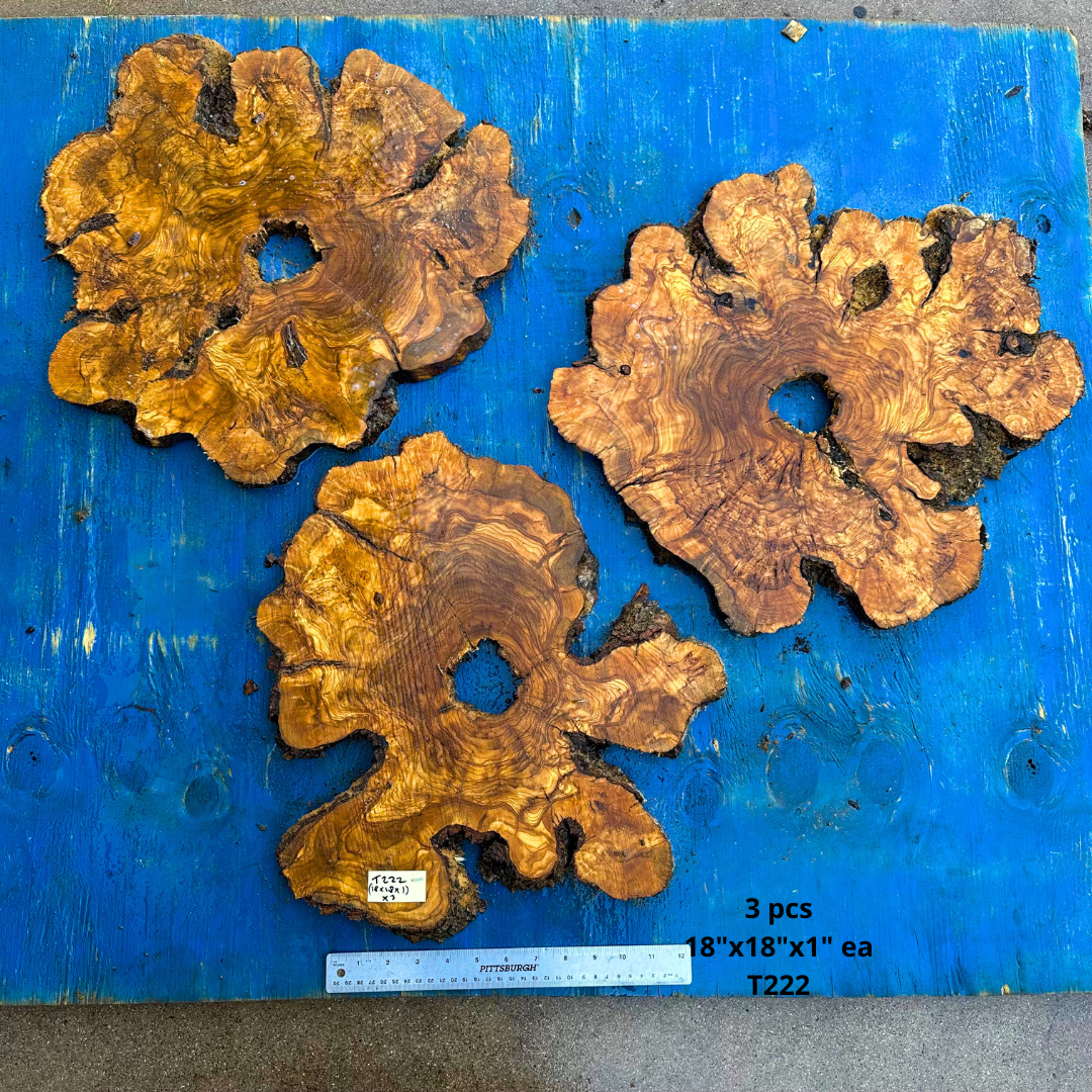 3 Thin Olive Cookies 18"x18"x1" each T222