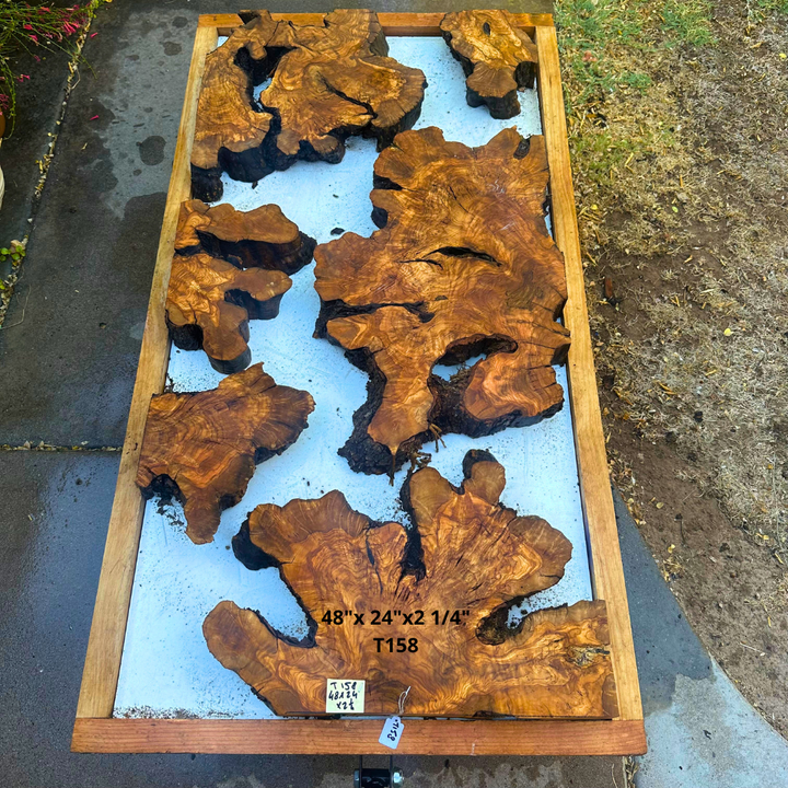 Olive Wood Slabs River Table 48"x 24"x2 1/4" T158