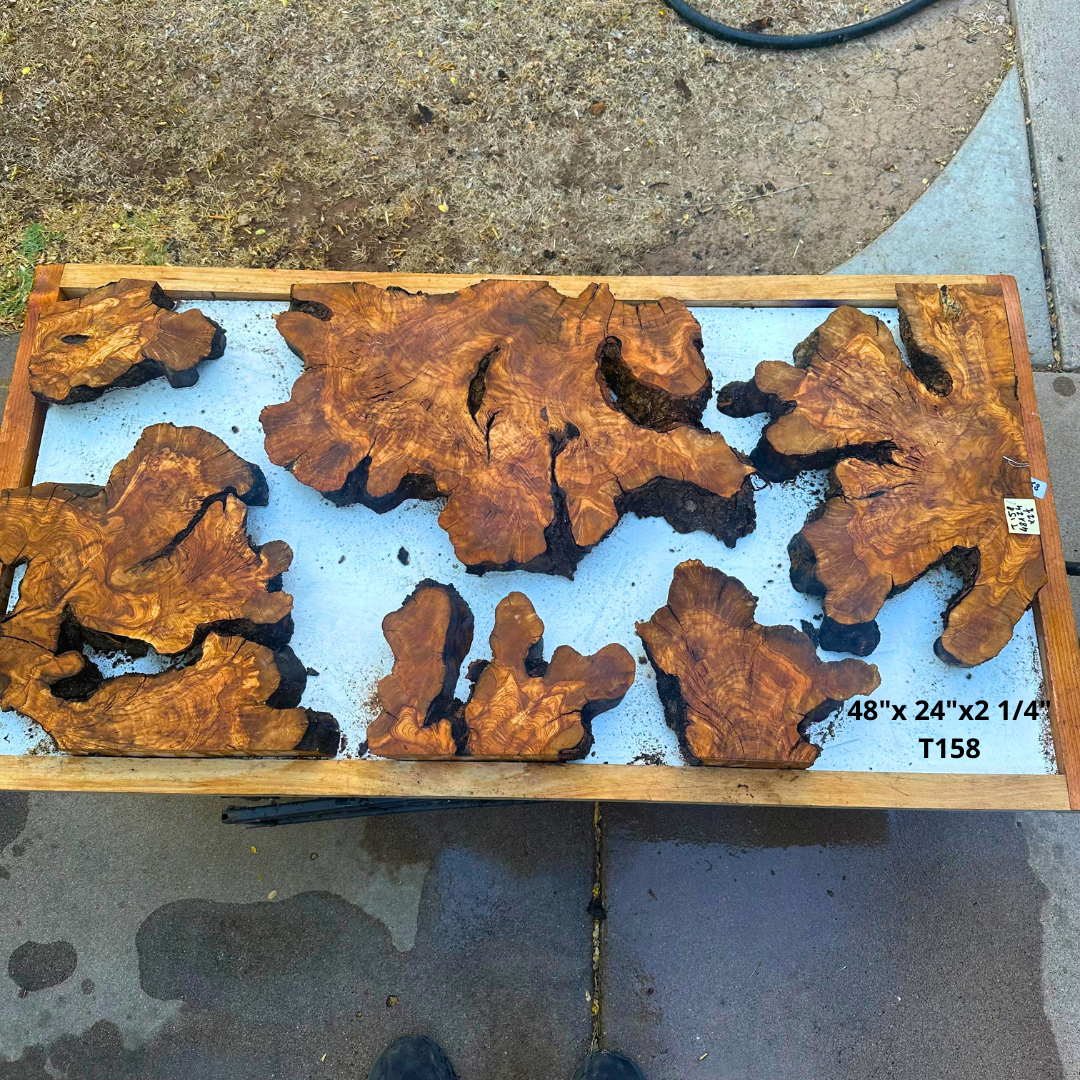 Olive Wood Slabs River Table 48"x 24"x2 1/4" T158