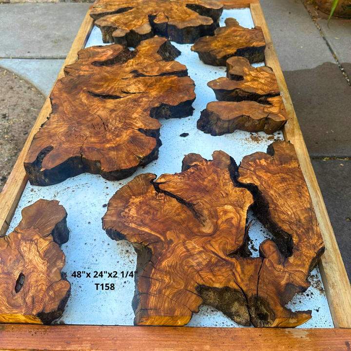 Olive Wood Slabs River Table 48"x 24"x2 1/4" T158
