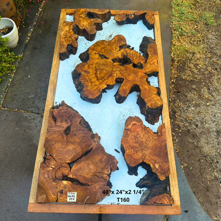 Olive Wood Slabs River Table 48"x 24"x2 1/4" T160