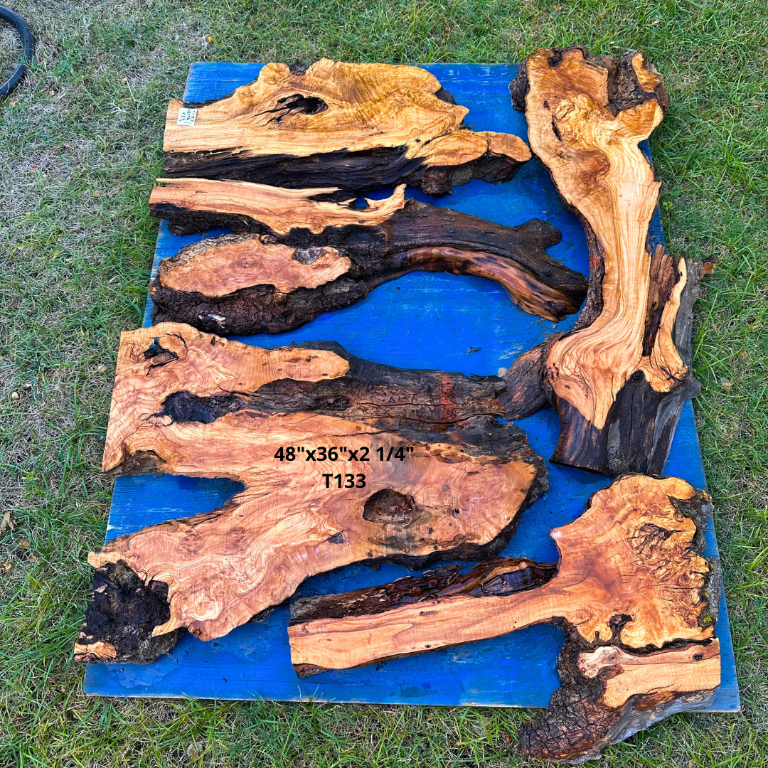 Live Edge Olive Slabs 48"x36"x2 1/4" T133