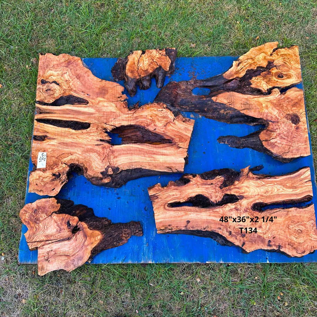 Live Edge Olive Slabs 48"x36"x2 1/4" T134