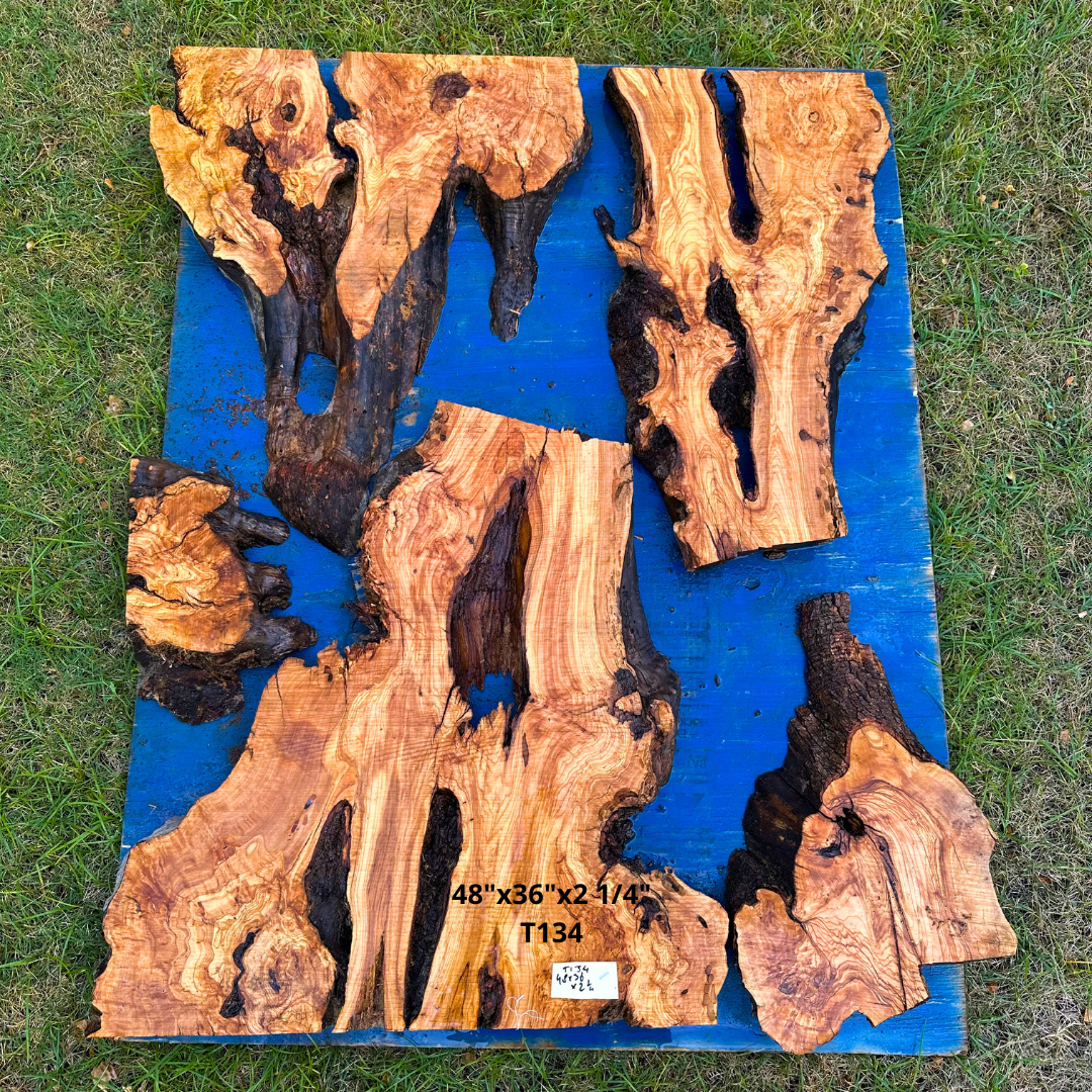 Live Edge Olive Slabs 48"x36"x2 1/4" T134