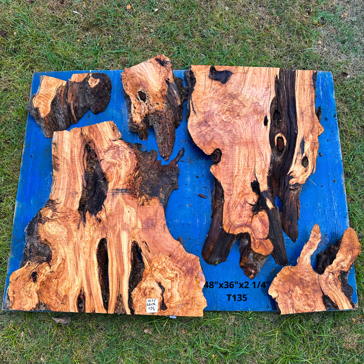 Live Edge Olive Slabs 48"x36"x2 1/4" T135