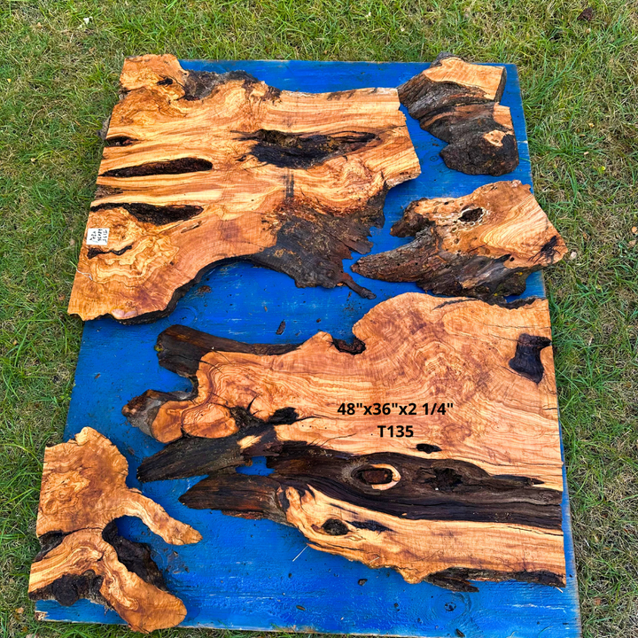 Live Edge Olive Slabs 48"x36"x2 1/4" T135