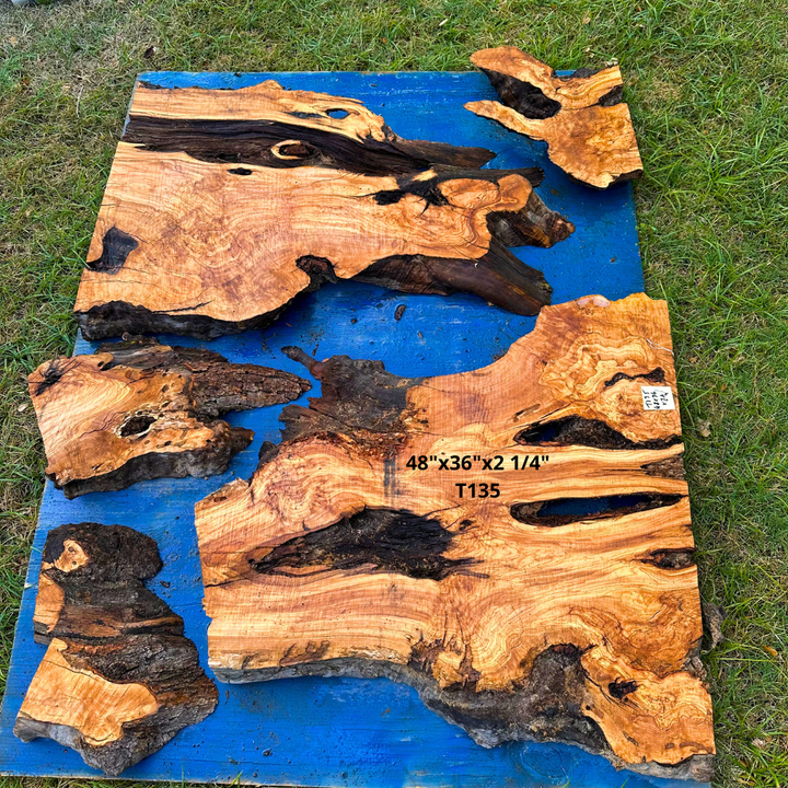 Live Edge Olive Slabs 48"x36"x2 1/4" T135