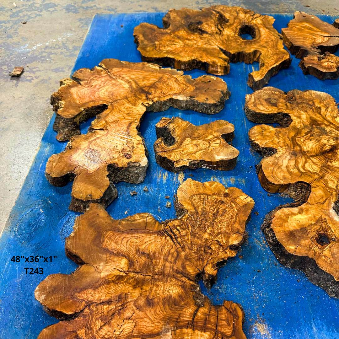 Set of Olive Wood Cookies  48"x36"x1" T243