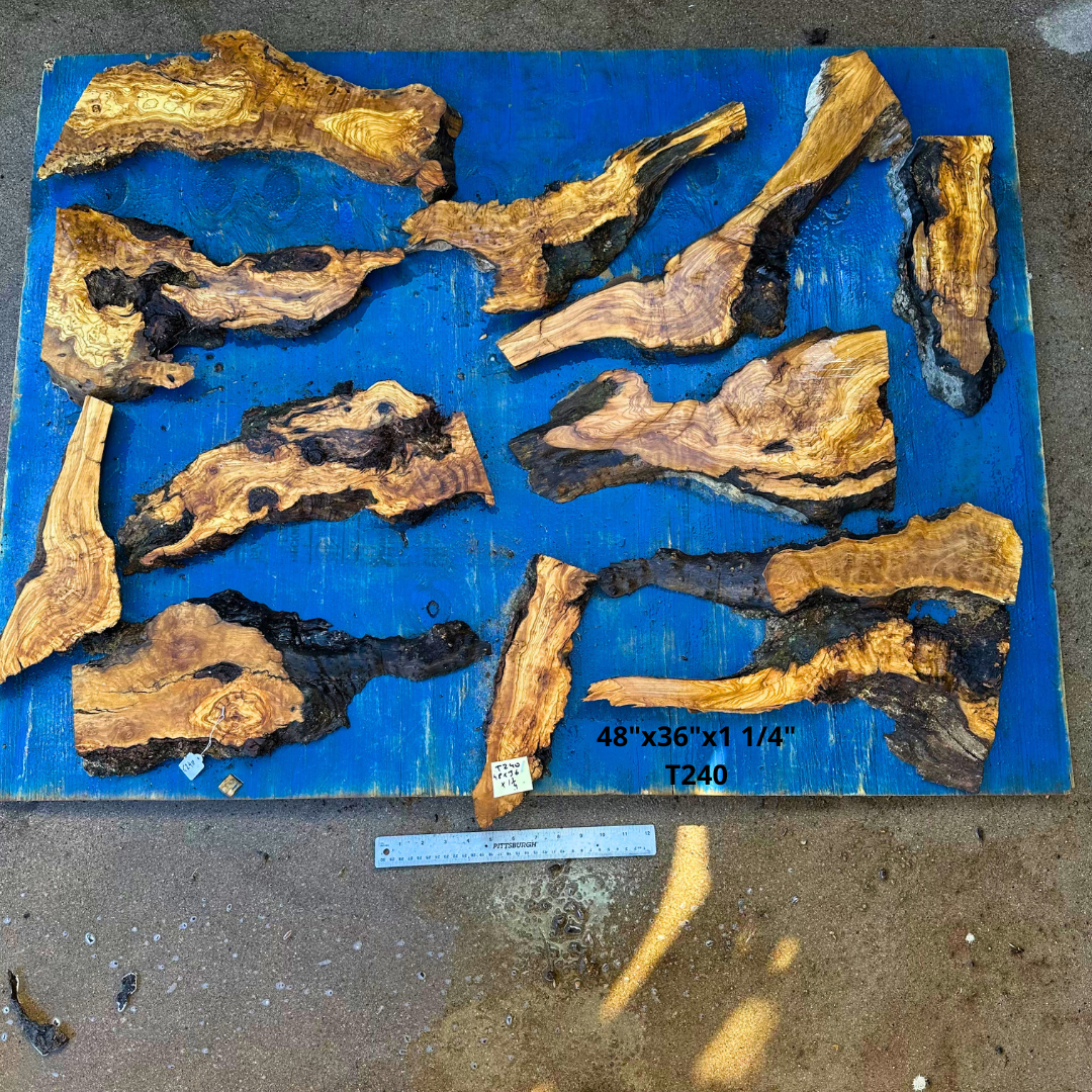 Set of Olive Wood Cookies  48"x36"x1 1/4" T240