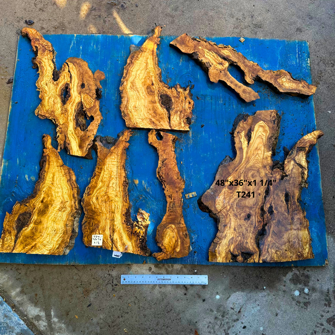 Set of Olive Wood Cookies  48"x36"x1 1/4" T241