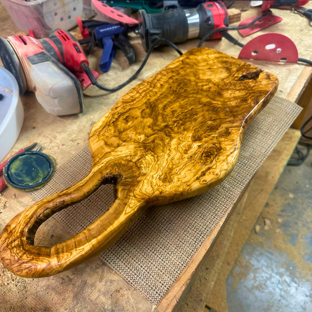 Live Edge Olive Wood Slab 22"x12"x1 1/4" T238