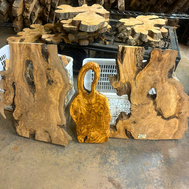 Live Edge Olive Wood Slab 22"x12"x1 1/4" T238