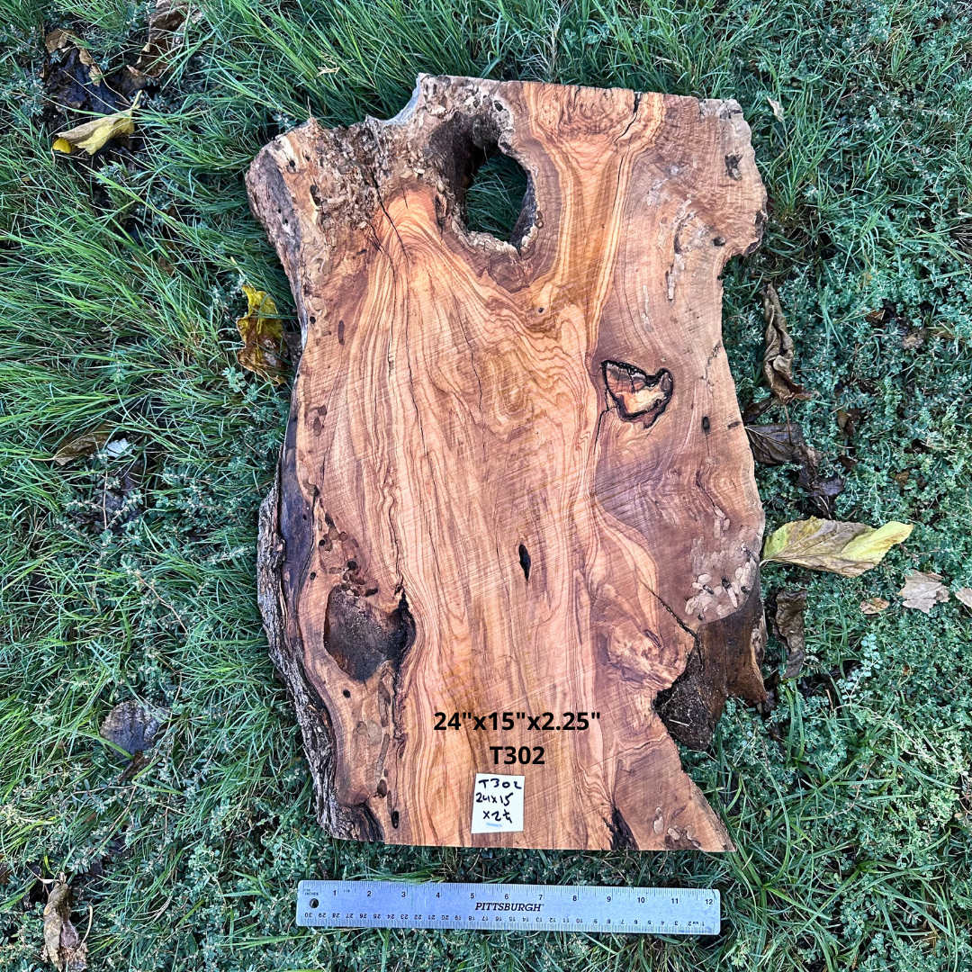 Olive Wood Slab 24"x15"x2.25" T302