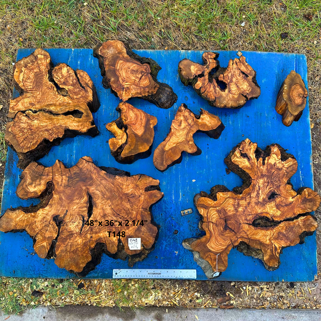 Sets of Live Edge Olive Wood Cookies