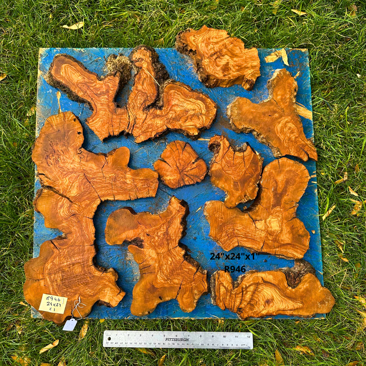 Sets of Live Edge Olive Wood Cookies