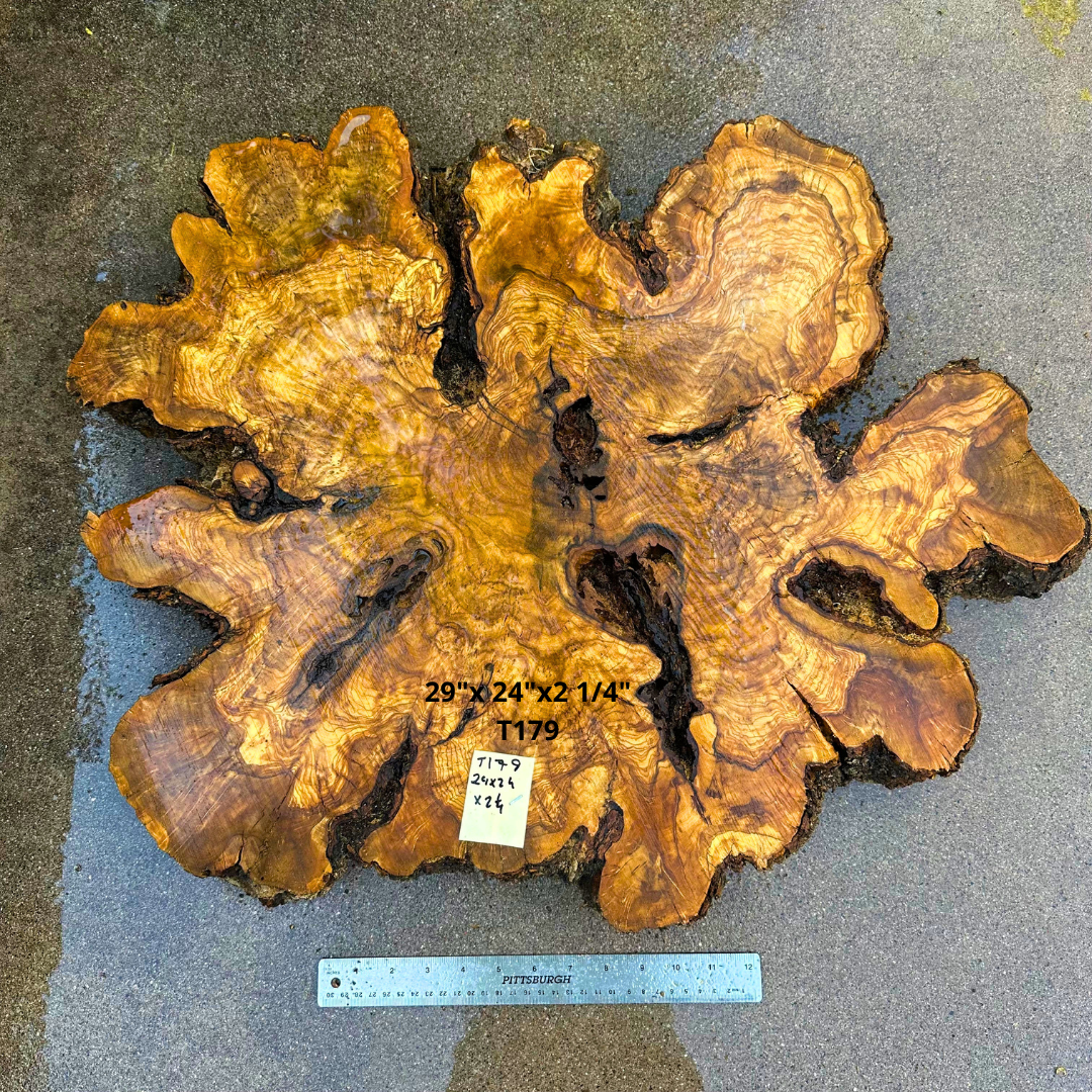Large Live Edge Olive Cookie 29"x 24"x2 1/4" T179
