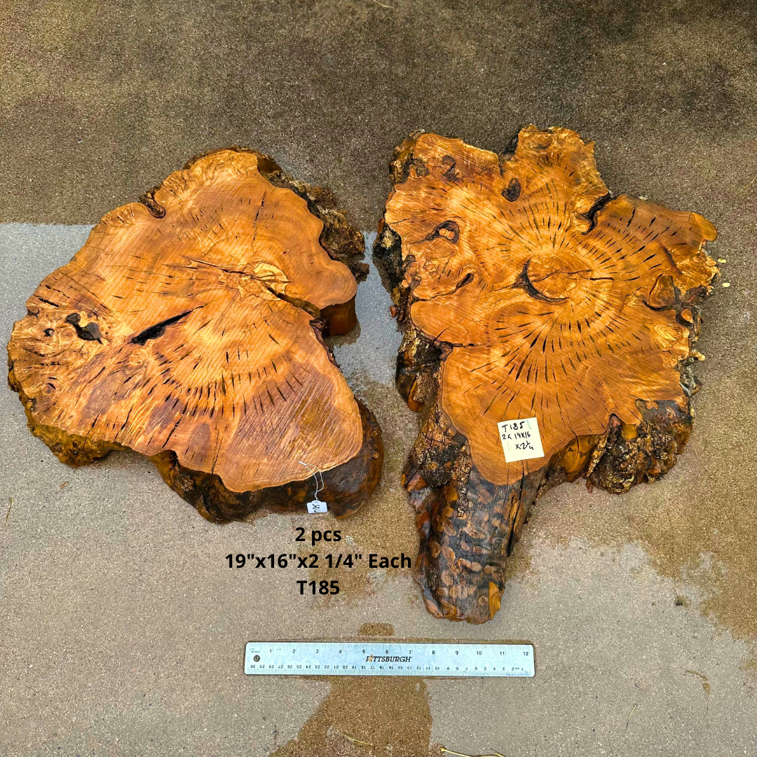 2 Olive Wood Cookies 19"x16"x2 1/4" Each T185