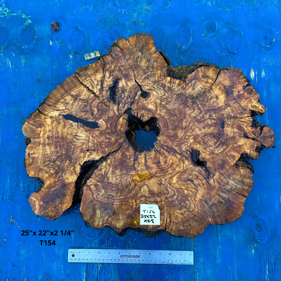 Live Edge Olive Cookie 25"x 22"x2 1/4" T154