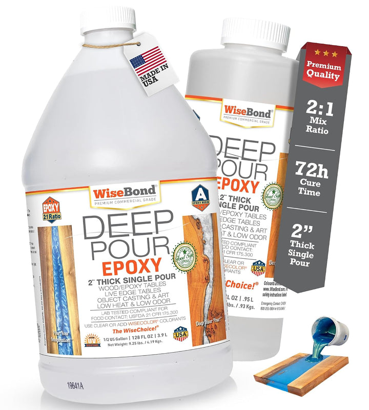 WiseBond Epoxy DEEP POUR Epoxy 0.75 Gallon Kit