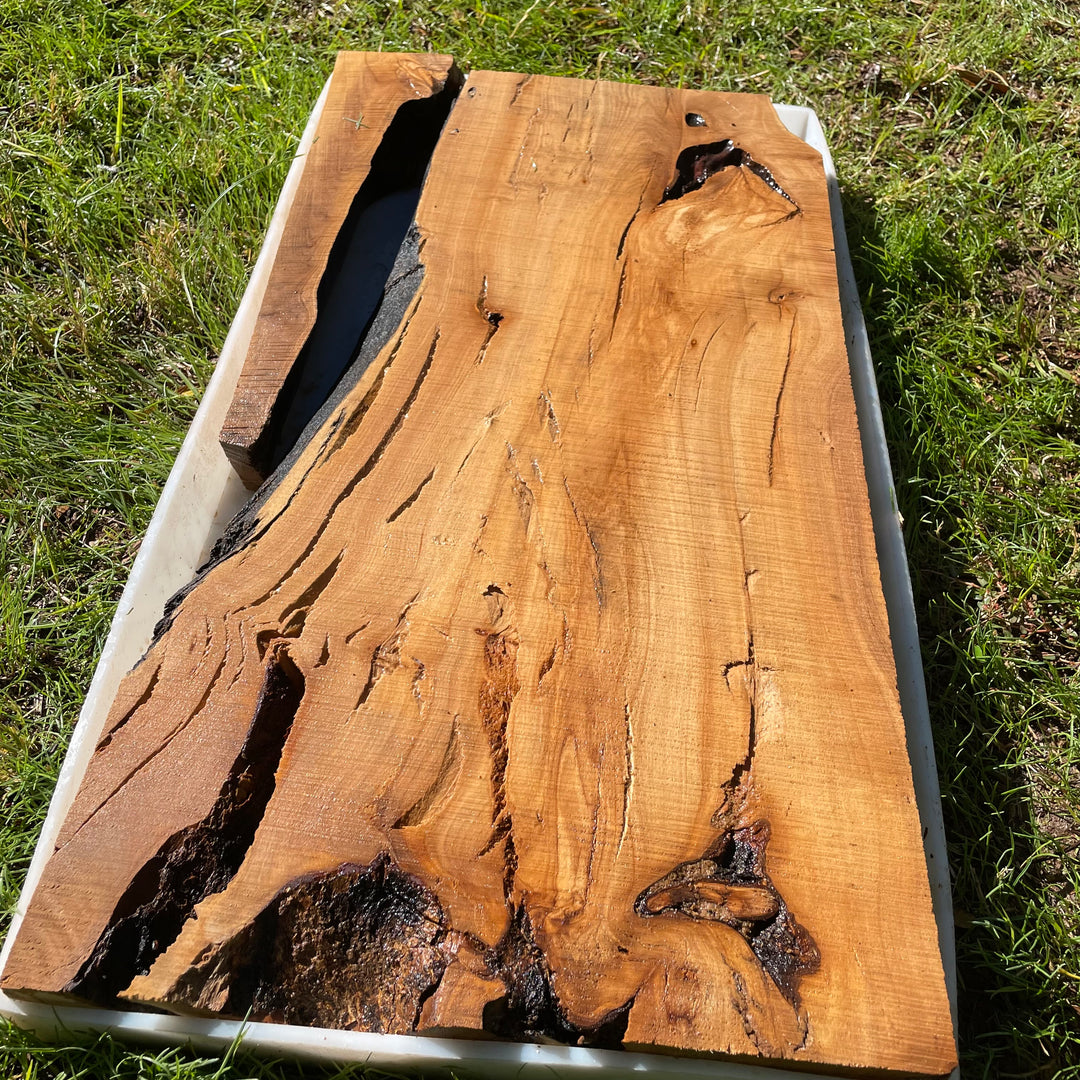 Rectangular Olive Wood Kits with Mold for Live Edge Resin Projects