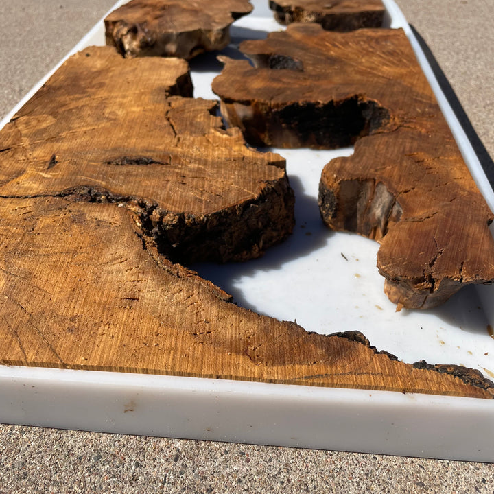 Rectangular Olive Wood Kits with Mold for Live Edge Resin Projects