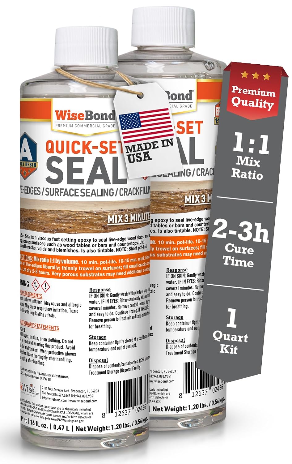 WiseBond Quickset and Sealer Epoxy 1 Quart Kit